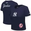 Women's New York Yankees Pro Standard Navy Game Day Classics Baby Doll Cropped T-Shirt