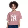 Women's New York Yankees Starter Pink Play the Ball Boxy Cropped T-Shirt