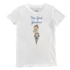 Women's New York Yankees Tiny Turnip White Triple Scoop T-Shirt