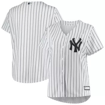 Women's New York Yankees White Plus Size Sanitized Replica Team Jersey Women's New York Yankees White Plus Size Sanitized Replica Team Jersey