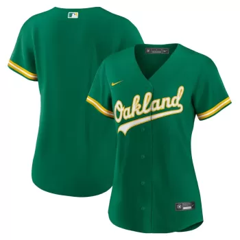 Women's Oakland Athletics Nike Kelly Green Alternate Replica Team Jersey Women's Oakland Athletics Nike Kelly Green Alternate Replica Team Jersey