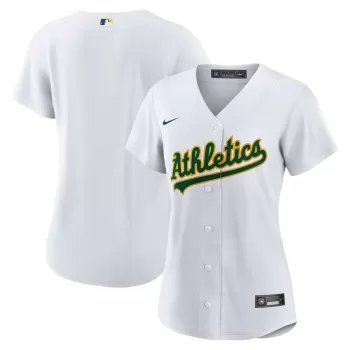 Women's Oakland Athletics Nike White Home Blank Replica Jersey Women's Oakland Athletics Nike White Home Blank Replica Jersey