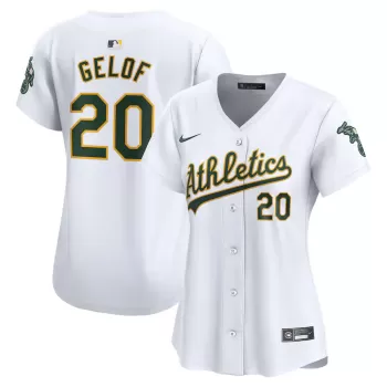 Women's Oakland Athletics Zack Gelof Nike White Home Limited Player Jersey Women's Oakland Athletics Zack Gelof Nike White Home Limited Player Jersey