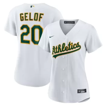 Women's Oakland Athletics Zack Gelof Nike White Home Replica Player Jersey Women's Oakland Athletics Zack Gelof Nike White Home Replica Player Jersey