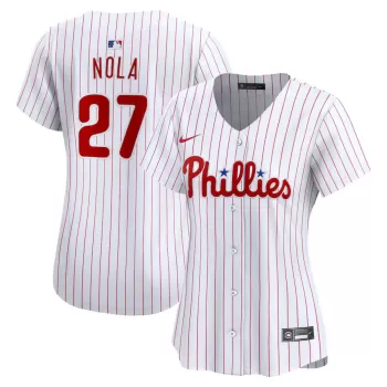 Women's Philadelphia Phillies Aaron Nola Nike White Home Limited Jersey Women's Philadelphia Phillies Aaron Nola Nike White Home Limited Jersey