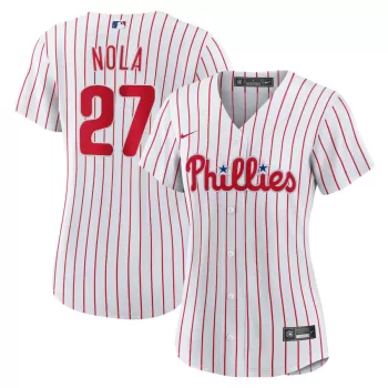 Women's Philadelphia Phillies Aaron Nola Nike White Home Replica Jersey Women's Philadelphia Phillies Aaron Nola Nike White Home Replica Jersey