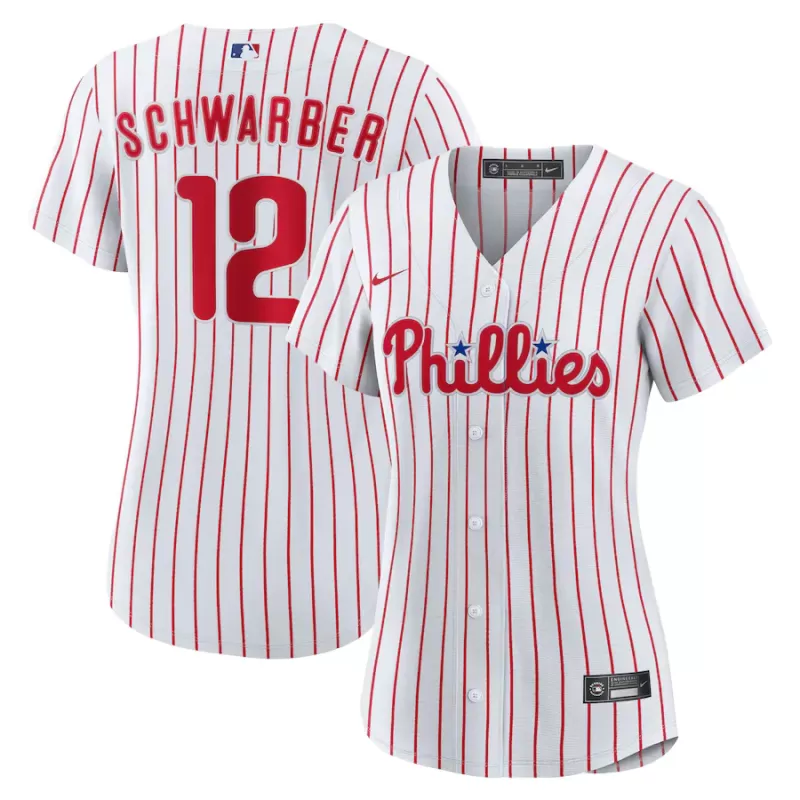 Women's Philadelphia Phillies Kyle Schwarber Nike White Home Replica Jersey Women's Philadelphia Phillies Kyle Schwarber Nike White Home Replica Jersey