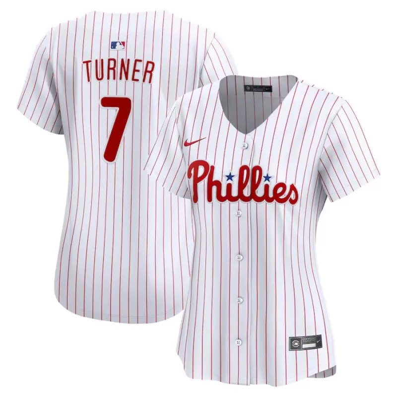 Women's Philadelphia Phillies Trea Turner Nike White Home Limited Jersey Women's Philadelphia Phillies Trea Turner Nike White Home Limited Jersey