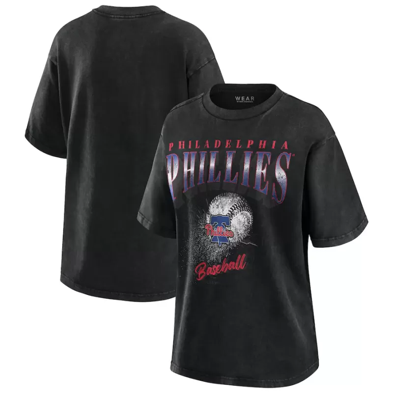 Women's Philadelphia Phillies WEAR by Erin Andrews Charcoal Boyfriend T-Shirt Women's Philadelphia Phillies WEAR by Erin Andrews Charcoal Boyfriend T-Shirt