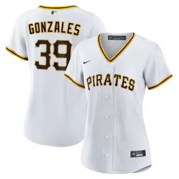 Women's Pittsburgh Pirates Nick Gonzales Nike White Home Replica Jersey Women's Pittsburgh Pirates Nick Gonzales Nike White Home Replica Jersey
