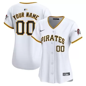Women's Pittsburgh Pirates Nike White Home Limited Custom Jersey Women's Pittsburgh Pirates Nike White Home Limited Custom Jersey