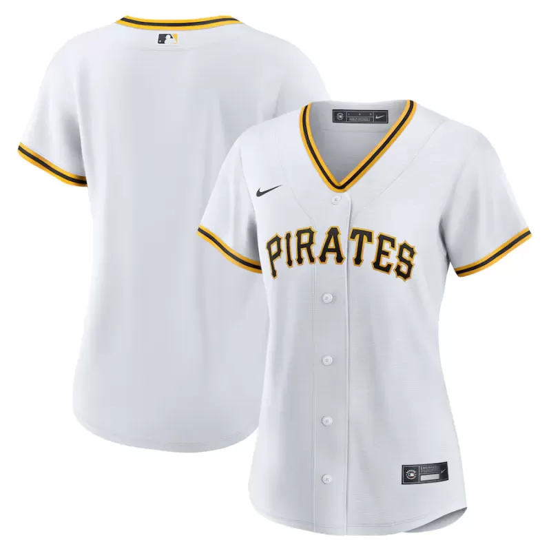 Women's Pittsburgh Pirates Nike White Home Replica Team Jersey Women's Pittsburgh Pirates Nike White Home Replica Team Jersey