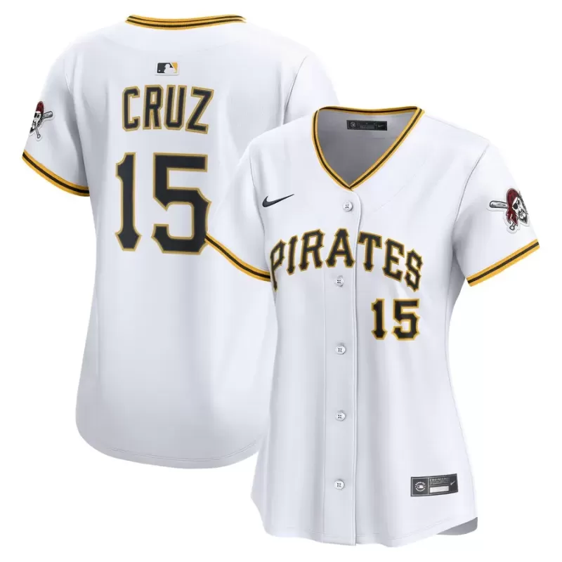 Women's Pittsburgh Pirates Oneil Cruz Nike White Home Limited Jersey Women's Pittsburgh Pirates Oneil Cruz Nike White Home Limited Jersey