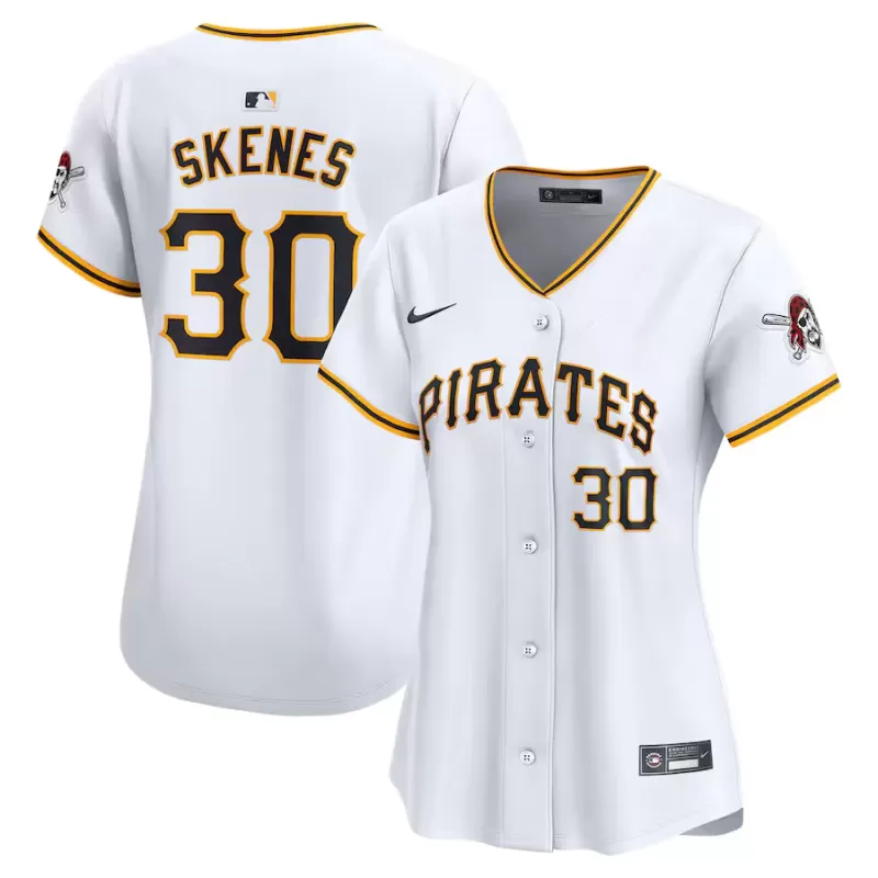 Women's Pittsburgh Pirates Paul Skenes Nike White Home Limited Player Jersey Women's Pittsburgh Pirates Paul Skenes Nike White Home Limited Player Jersey
