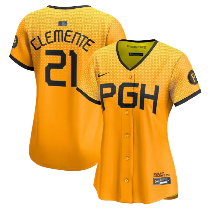 Women's Pittsburgh Pirates Roberto Clemente Nike No Color City Connect Limited Player Jersey Women's Pittsburgh Pirates Roberto Clemente Nike No Color City Connect Limited Player Jersey