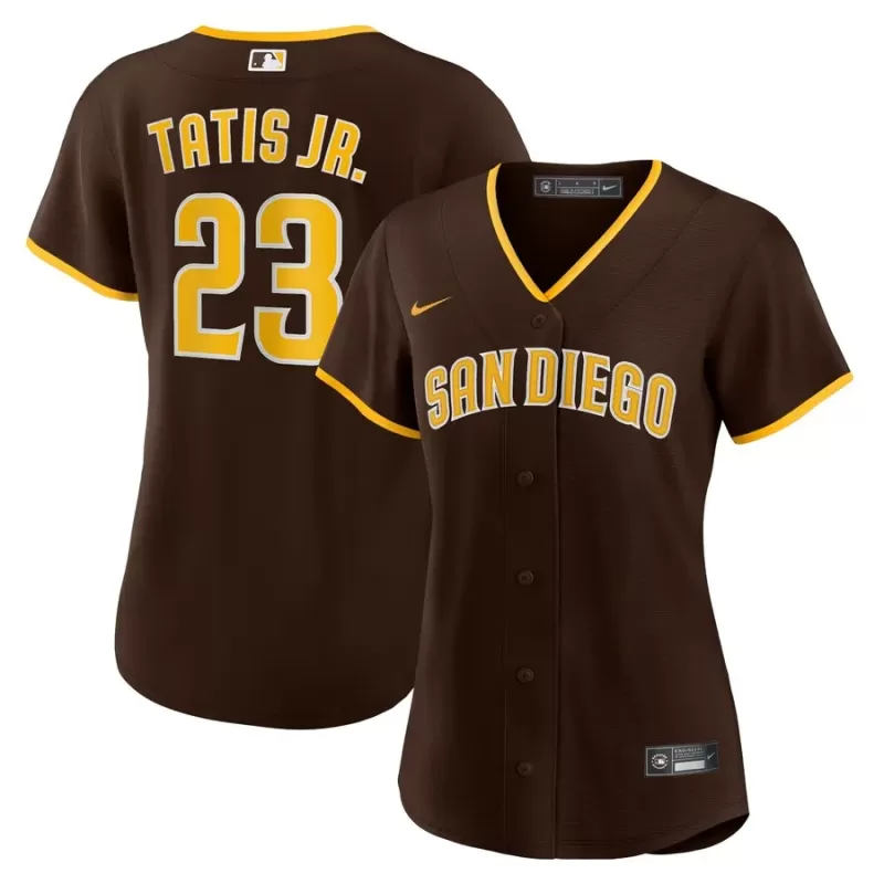 Women's San Diego Padres Fernando Tatís Jr. Nike Brown Road Replica Player Jersey Women's San Diego Padres Fernando Tatís Jr. Nike Brown Road Replica Player Jersey