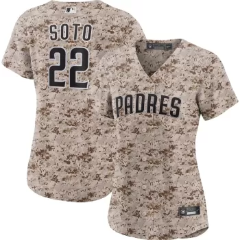 Women's San Diego Padres Juan Soto Nike Camo USMC Alternate Replica Player Jersey Women's San Diego Padres Juan Soto Nike Camo USMC Alternate Replica Player Jersey