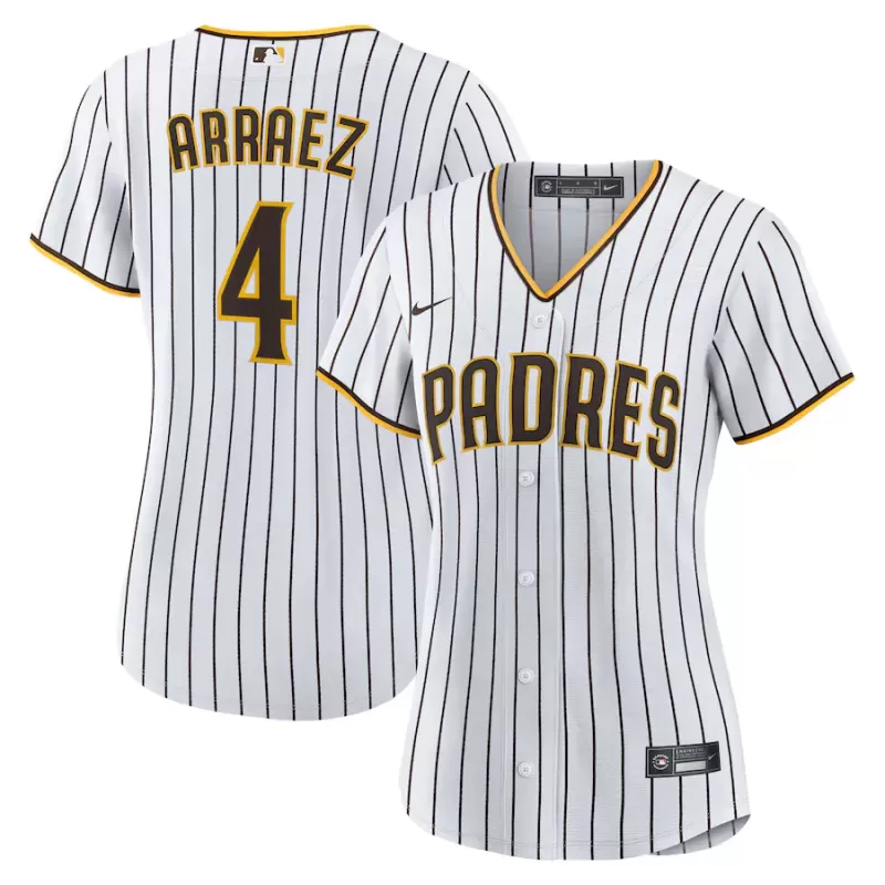 Women's San Diego Padres Luis Arraez Nike White Home Replica Jersey Women's San Diego Padres Luis Arraez Nike White Home Replica Jersey