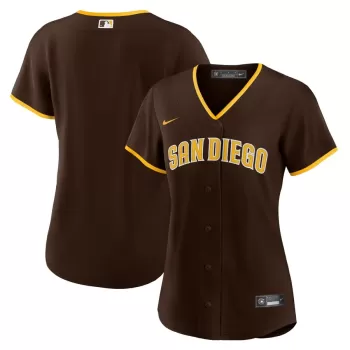 Women's San Diego Padres Nike Brown Road Replica Team Jersey Women's San Diego Padres Nike Brown Road Replica Team Jersey