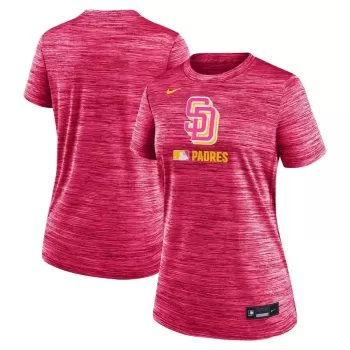 Women's San Diego Padres Nike Pink Authentic Collection City Connect Velocity Performance T-Shirt Women's San Diego Padres Nike Pink Authentic Collection City Connect Velocity Performance T-Shirt