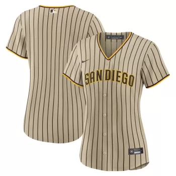 Women's San Diego Padres Nike Tan Alternate Replica Team Jersey Women's San Diego Padres Nike Tan Alternate Replica Team Jersey