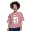 Women's San Diego Padres Starter Pink Play the Ball Boxy Cropped T-Shirt