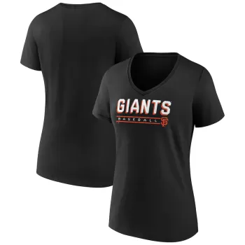 Women's San Francisco Giants Fanatics Black V-Neck T-Shirt
