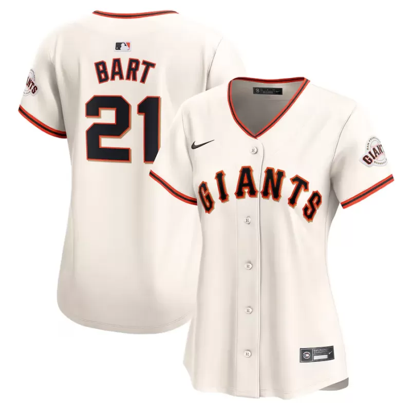 Women's San Francisco Giants Joey Bart Nike Cream Home Limited Player Jersey Women's San Francisco Giants Joey Bart Nike Cream Home Limited Player Jersey