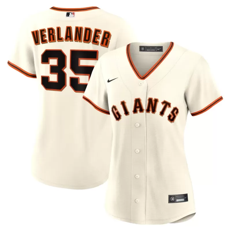 Women's San Francisco Giants Justin Verlander Nike Cream Home Replica Jersey Women's San Francisco Giants Justin Verlander Nike Cream Home Replica Jersey