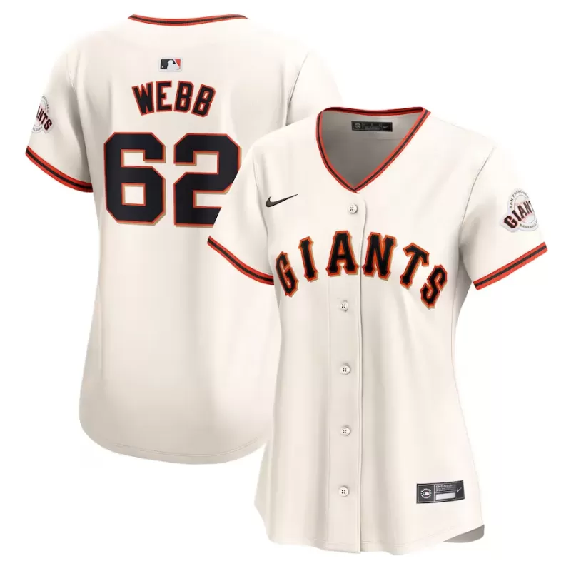 Women's San Francisco Giants Logan Webb Nike Cream Home Limited Player Jersey Women's San Francisco Giants Logan Webb Nike Cream Home Limited Player Jersey
