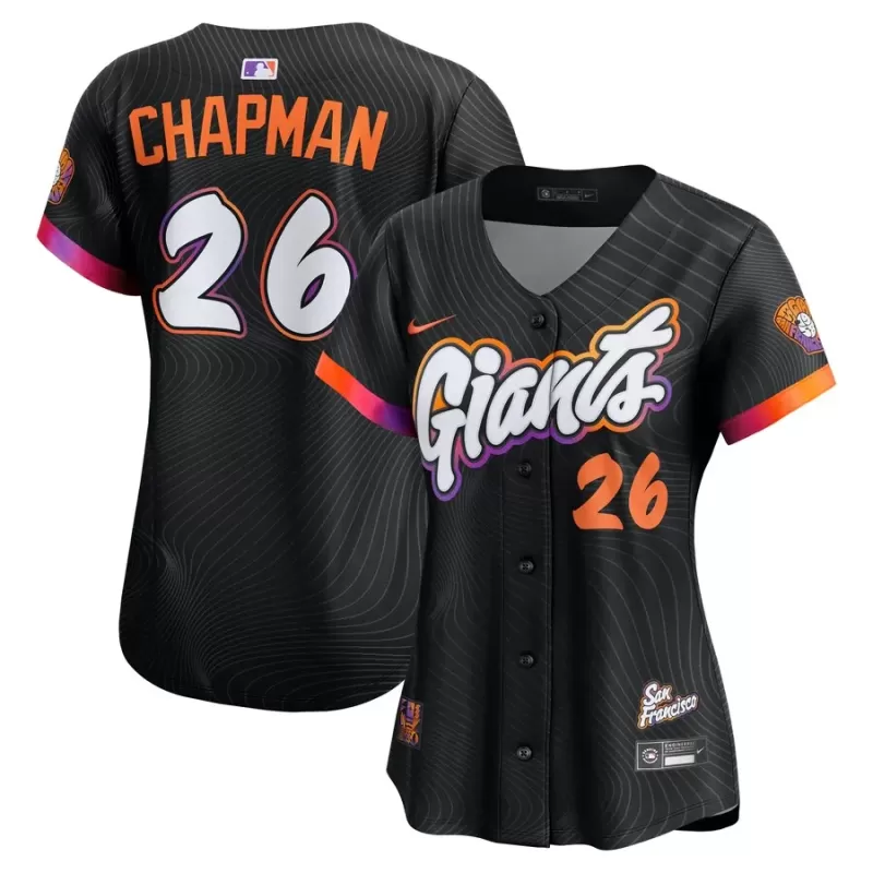 Women's San Francisco Giants Matt Chapman Nike Anthracite 2025 City Connect Limited Jersey Women's San Francisco Giants Matt Chapman Nike Anthracite 2025 City Connect Limited Jersey