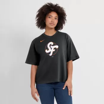 Women's San Francisco Giants Nike Black 2025 City Connect Logo Boxy T-Shirt
