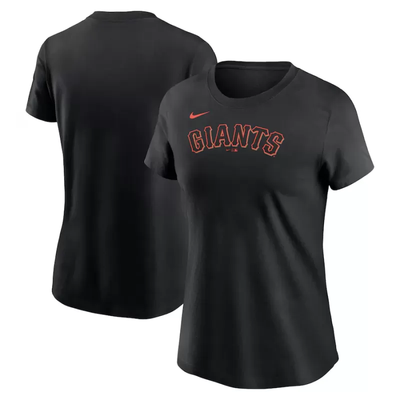 Women's San Francisco Giants Nike Black Fuse Wordmark T-Shirt Women's San Francisco Giants Nike Black Fuse Wordmark T-Shirt