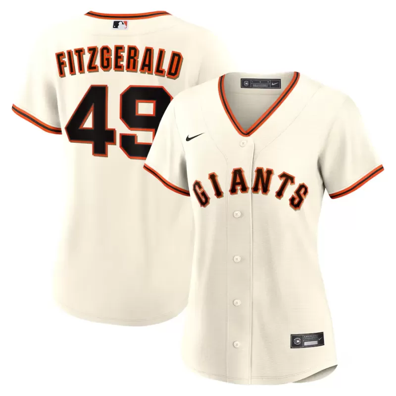 Women's San Francisco Giants Tyler Fitzgerald Nike Cream Home Replica Jersey Women's San Francisco Giants Tyler Fitzgerald Nike Cream Home Replica Jersey
