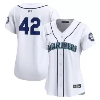 Women's Seattle Mariners Nike White 2024 Jackie Robinson Day Home Limited Jersey Women's Seattle Mariners Nike White 2024 Jackie Robinson Day Home Limited Jersey