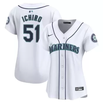 Women's Seattle Mariners Ichiro Suzuki Nike White Home Limited Player Jersey