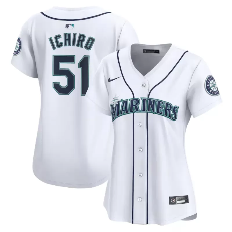 Women's Seattle Mariners Ichiro Suzuki Nike White Home Limited Player Jersey Women's Seattle Mariners Ichiro Suzuki Nike White Home Limited Player Jersey
