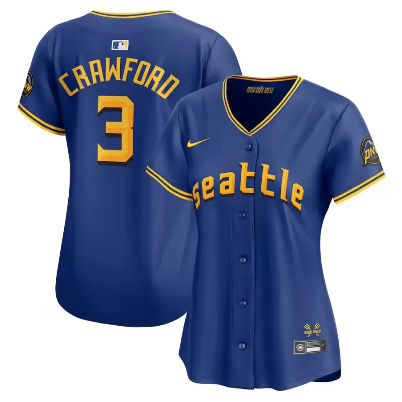 Women's Seattle Mariners J.P. Crawford Nike Royal City Connect Limited Player Jersey Women's Seattle Mariners J.P. Crawford Nike Royal City Connect Limited Player Jersey