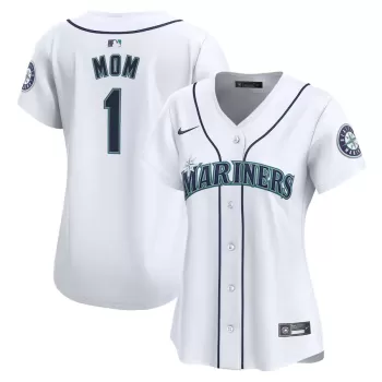 Women's Seattle Mariners Nike White #1 Mom Home Limited Jersey Women's Seattle Mariners Nike White #1 Mom Home Limited Jersey