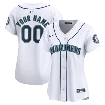 Women's Seattle Mariners Nike White Home Limited Custom Jersey Women's Seattle Mariners Nike White Home Limited Custom Jersey