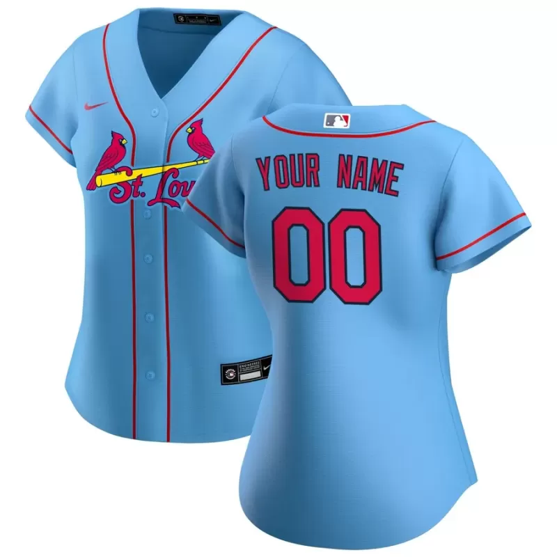 Women's St. Louis Cardinals Nike Blue Alternate Replica Custom Jersey Women's St. Louis Cardinals Nike Blue Alternate Replica Custom Jersey