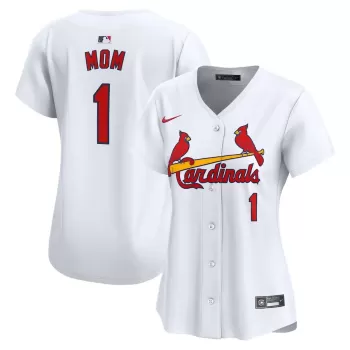 Women's St. Louis Cardinals Nike White #1 Mom Home Limited Jersey Women's St. Louis Cardinals Nike White #1 Mom Home Limited Jersey