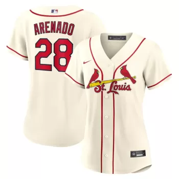 Women's St. Louis Cardinals Nolan Arenado Nike Cream Alternate Replica Player Jersey Women's St. Louis Cardinals Nolan Arenado Nike Cream Alternate Replica Player Jersey