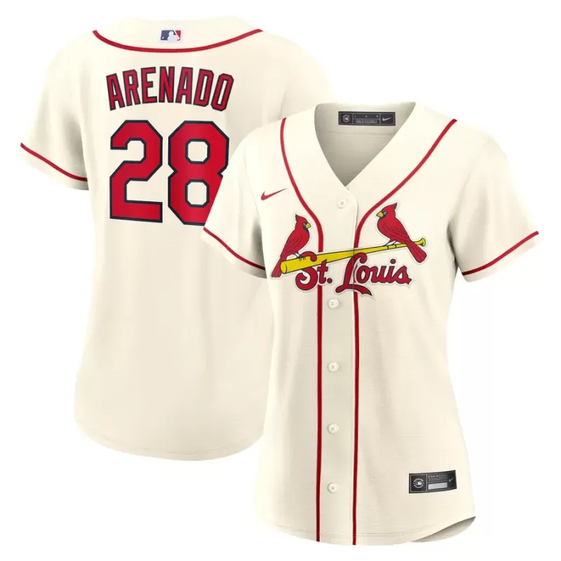 Women's St. Louis Cardinals Nolan Arenado Nike Cream Alternate Replica Player Jersey Women's St. Louis Cardinals Nolan Arenado Nike Cream Alternate Replica Player Jersey