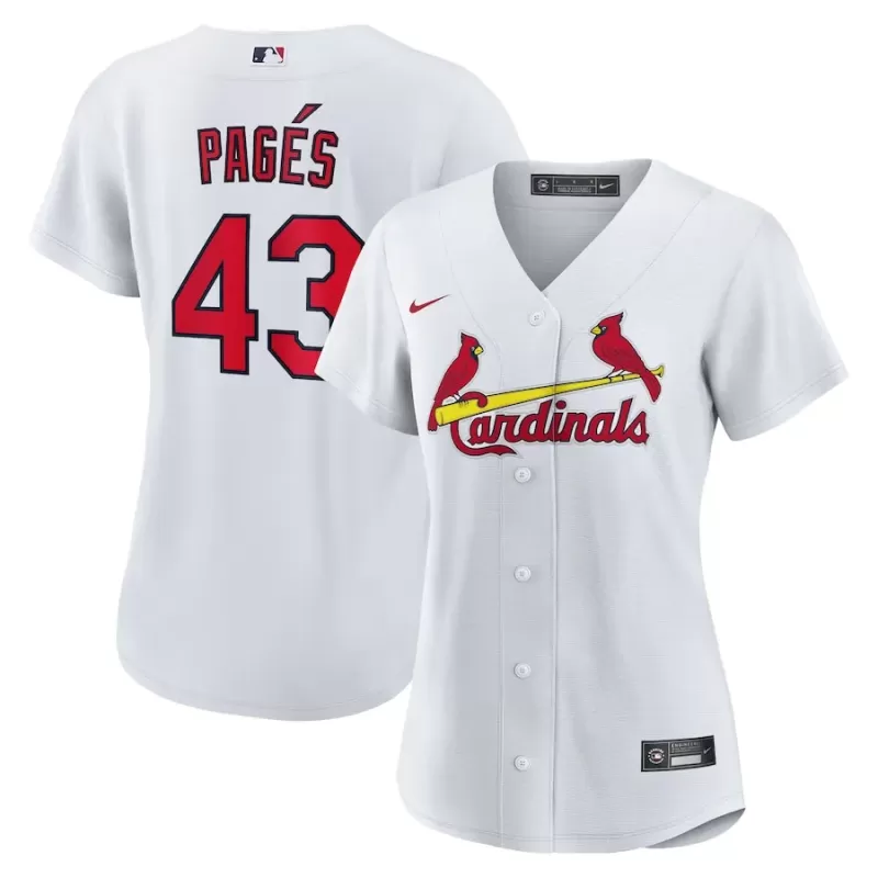 Women's St. Louis Cardinals Pedro Pagés Nike White Home Replica Jersey Women's St. Louis Cardinals Pedro Pagés Nike White Home Replica Jersey