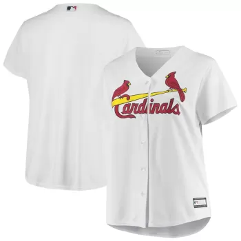 Women's St. Louis Cardinals White Plus Size Home Replica Team Jersey Women's St. Louis Cardinals White Plus Size Home Replica Team Jersey