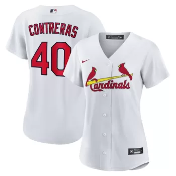 Women's St. Louis Cardinals Willson Contreras Nike White Home Replica Jersey Women's St. Louis Cardinals Willson Contreras Nike White Home Replica Jersey