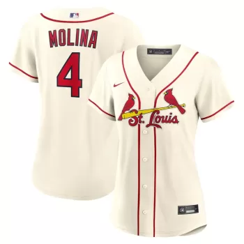 Women's St. Louis Cardinals Yadier Molina Nike Cream Alternate Replica Player Jersey Women's St. Louis Cardinals Yadier Molina Nike Cream Alternate Replica Player Jersey