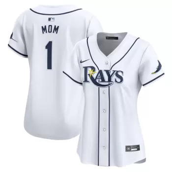 Women's Tampa Bay Rays Nike White #1 Mom Home Limited Jersey Women's Tampa Bay Rays Nike White #1 Mom Home Limited Jersey