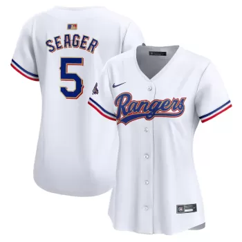 Women's Texas Rangers Corey Seager Nike White 2024 Gold Collection Limited Player Jersey Women's Texas Rangers Corey Seager Nike White 2024 Gold Collection Limited Player Jersey
